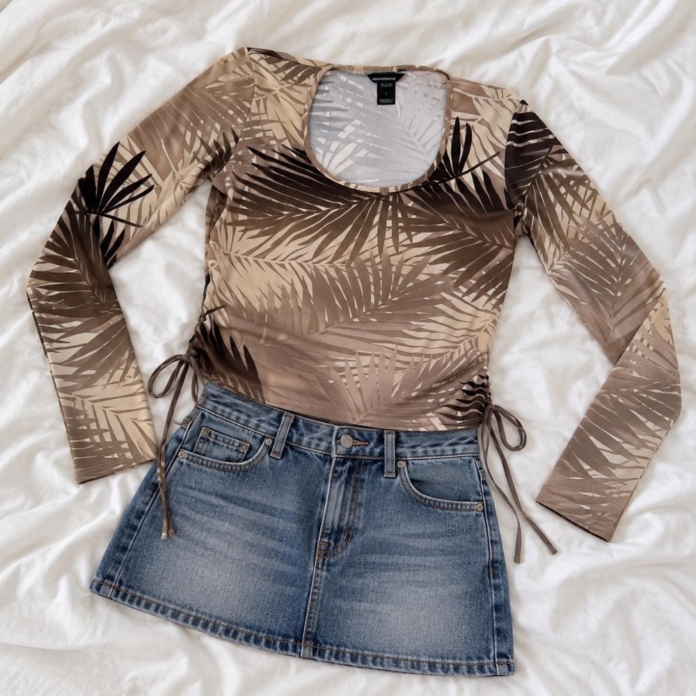 Y2K Tropical Ruched Top